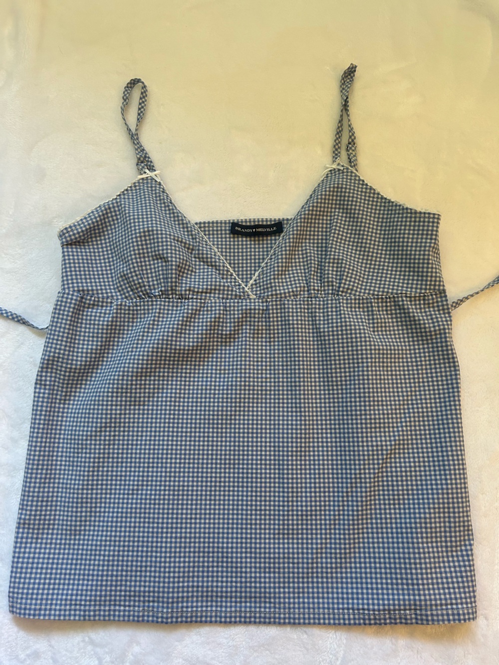 Brandy Melville Blue Gingham Cami Top